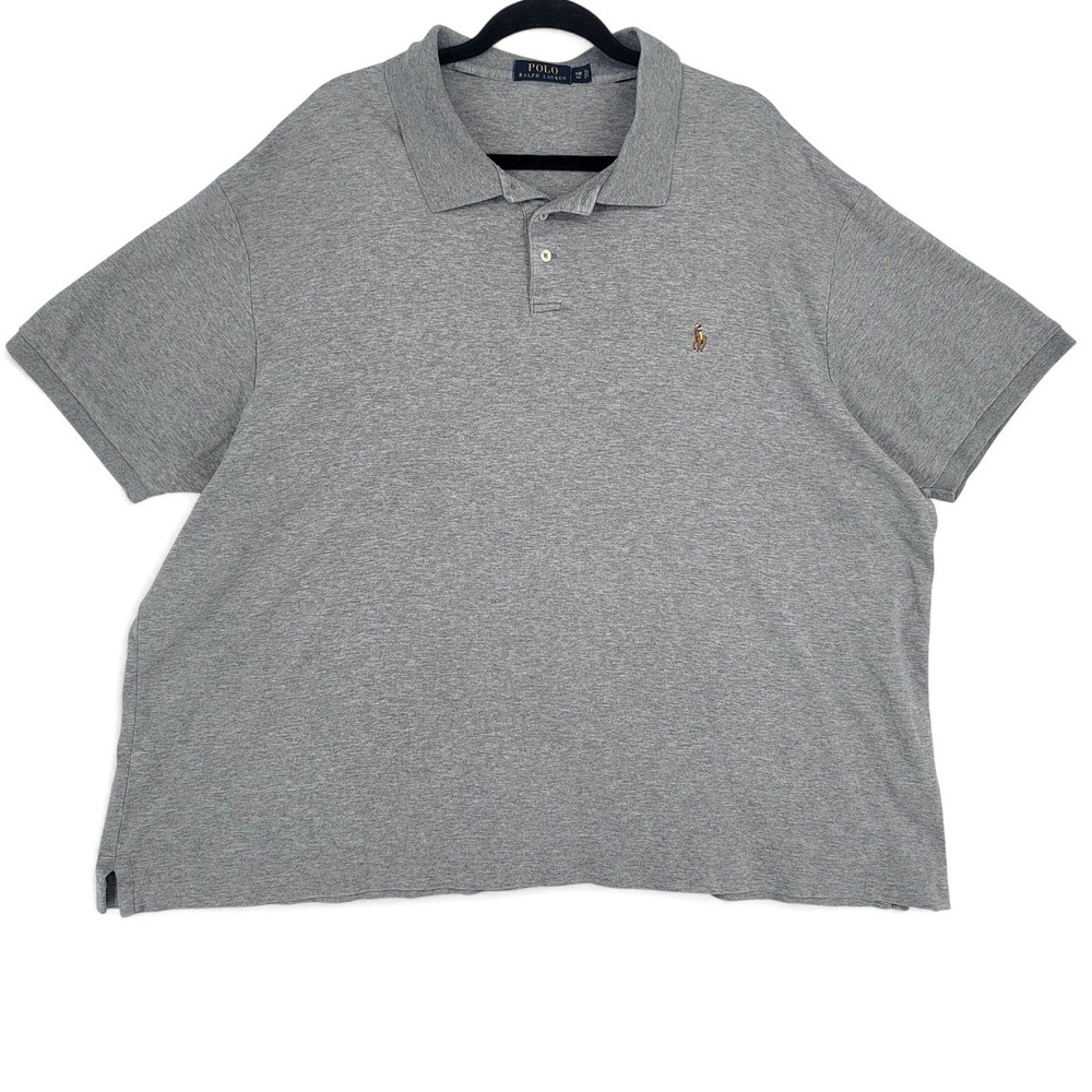 Polo Ralph Lauren Gray Polo Shirt Men's 3XB Big Fit Classic Preppy Dadcore EUC‎ - Picture 2 of 5